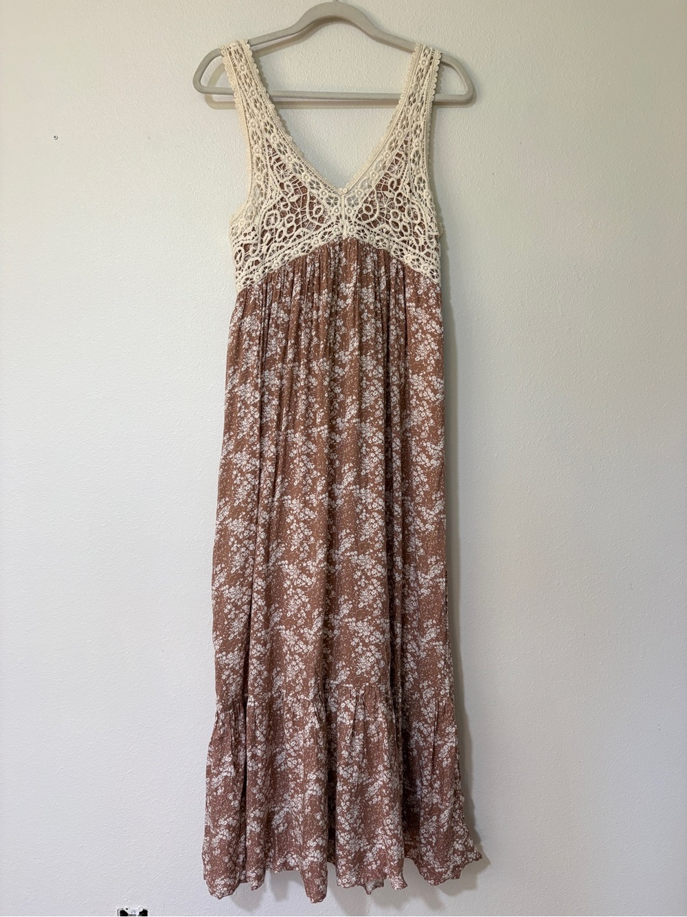 In Loom Crochet Floral Maxi Dress